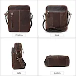 Bolsa mensageiro retrô casual para homens, perfeita para o dia a dia. Design vintage com espaço para seus pertences, confortável e estilosa. — foto 3