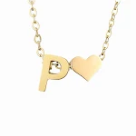 Colar de ouro com inicial Ria — Joia feminina personalizada e elegante. Um presente perfeito para ela. Use e combine para um visual único. — foto 9