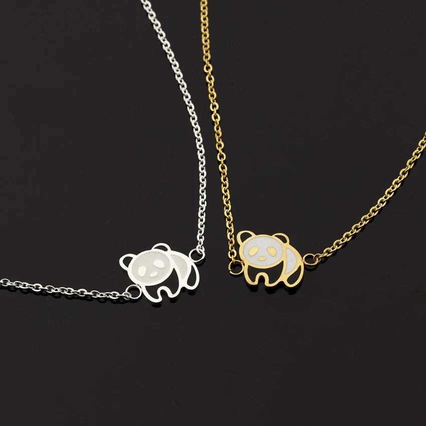 Pulseira feminina com pingente de panda chinês adorável, um acessório charmoso e elegante para complementar seu visual. — foto 3