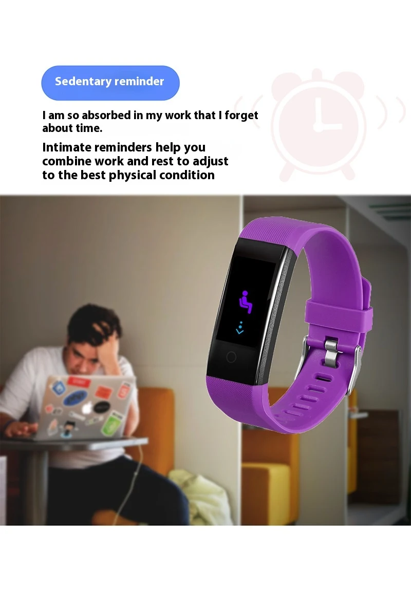 Title 3, Smart Color Screen Sport Bracelet Tracks Steps ...