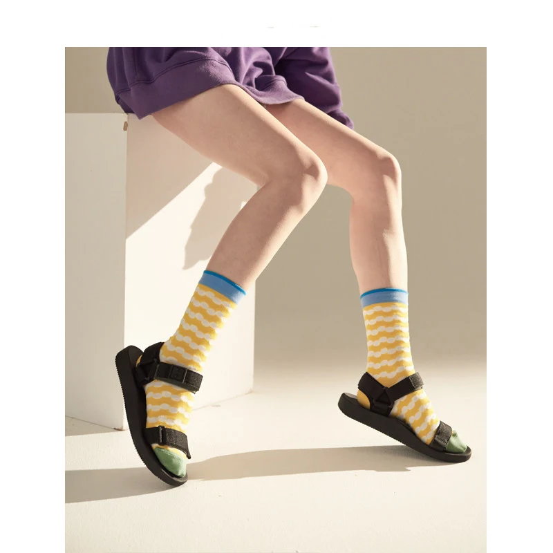 Title 4, Thin Socks with Color Polka Dot Printing Tube S...