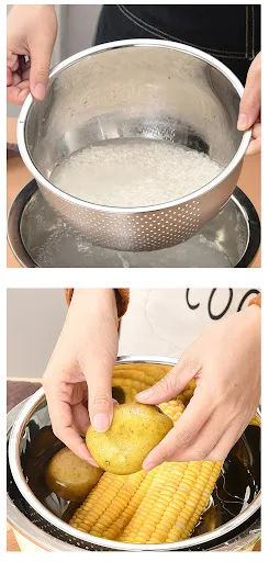 Title 1, 304 Stainless Steel Household Washing Fruit and...