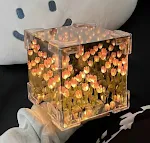 Cube Small Night Lamp Pink