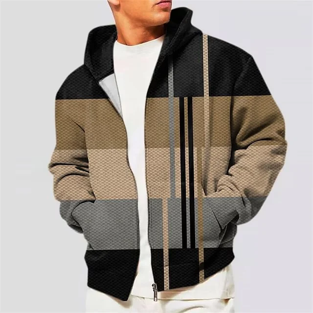 Title 3, Sudadera con capucha y cremallera para hombre c...