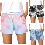 Summer Slim Tie Dye Patterned Gradient Casual Beachwear Shorts. Lightweight and comfortable shorts perfect for a stylish — photo 2