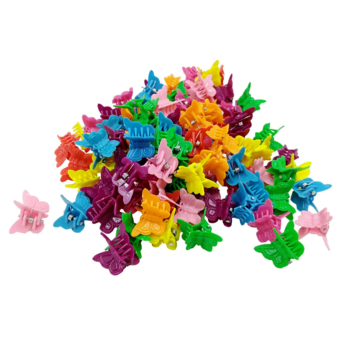 Farbige Mini-Haarclips Verschönere dein Haar mit diesen kleinen, bunten Clips. Einfaches Styling für Mädchen und Frauen. Perfekt für jeden Tag. — foto 2