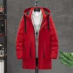 Men's Plus Thick Warm Windbreaker Mid-length Hooded Cotton Coat. Provides warmth, wind protection, and comfort during co — photo 3