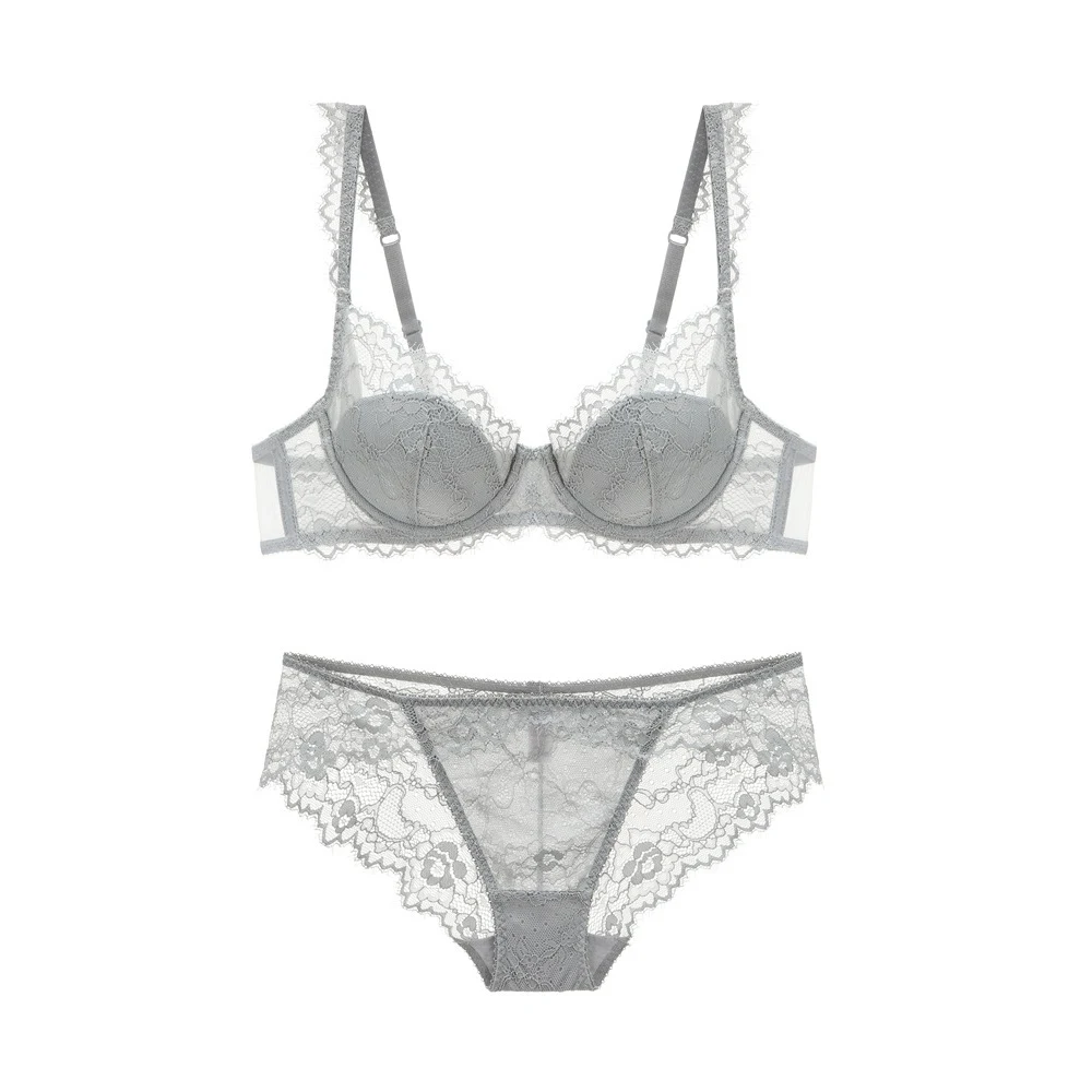 Ladies Underwear Thin Cotton Breathable Push Up Lace Bra Set. Experience all-day comfort and support with this elegant a — photo 4