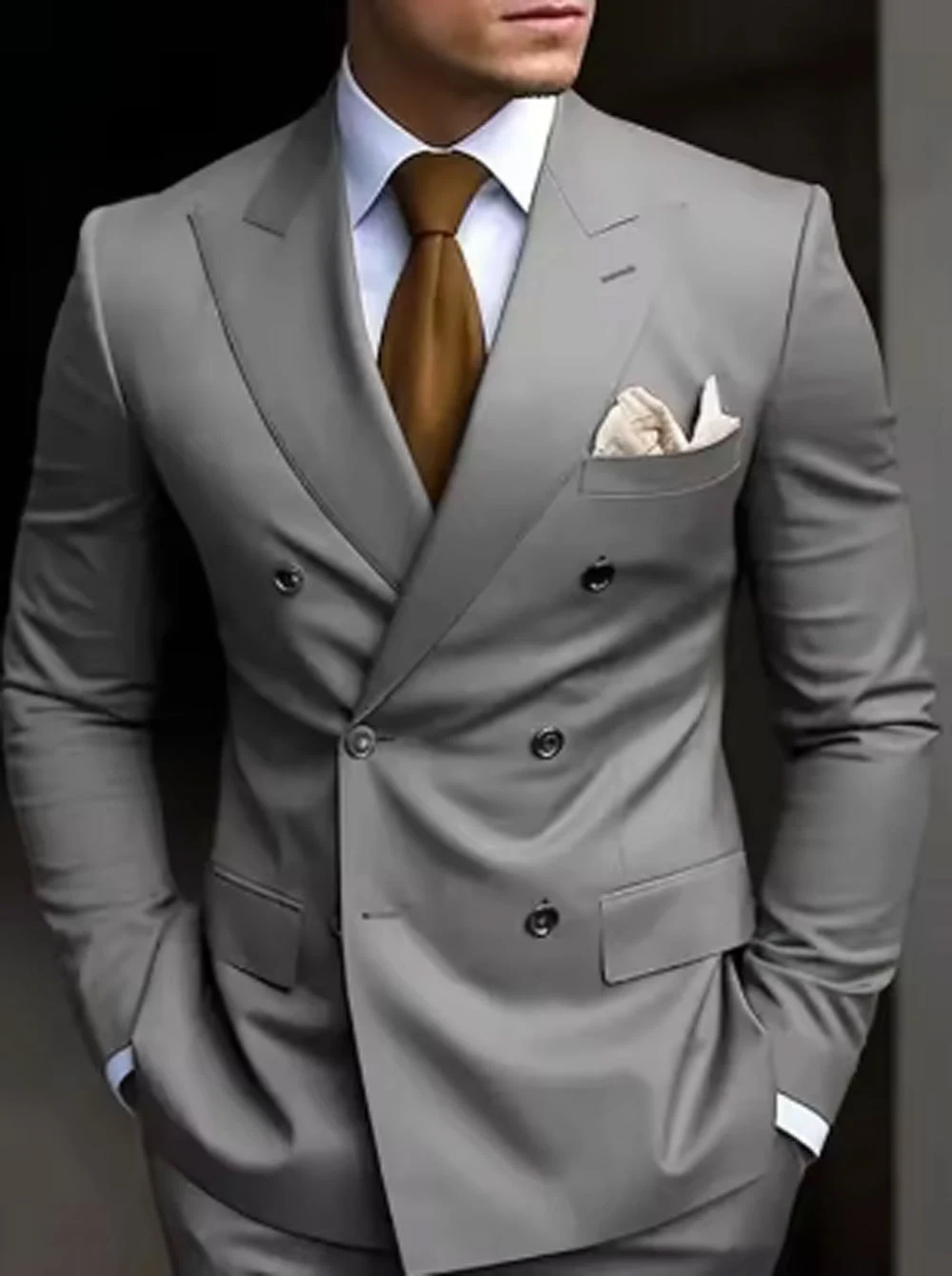 Title 2, Terno masculino de duas peças estilo coreano sl...