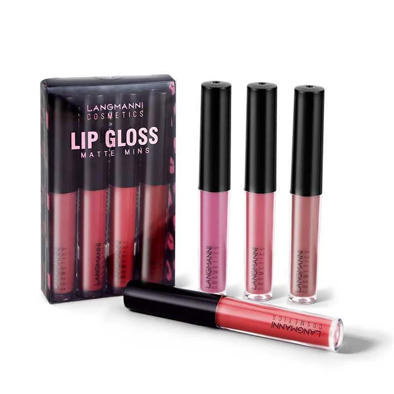 Title 1, Langmanni 4 Lip Gloss Long Lasting Matte Set Gi...