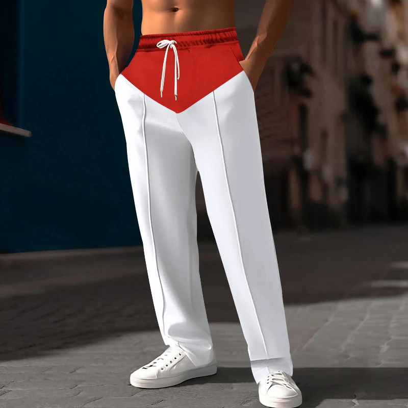 Lässige, lockere Sport-Hose mit Farbabstimmung, gerade geschnitten, für Damen und Herren. Bequeme Freizeit-Hose ideal für Sport und Alltag. — foto 1