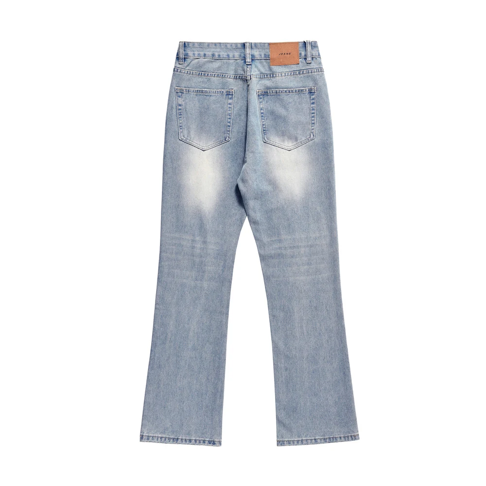 Men's Ripped Washed White Denim Trousers. Modern, comfortable, and stylish. Perfect for a casual and trendy look. Versat — photo 3