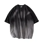 T-shirt met korte mouwen en dark water wassing. Zacht aanvoelend, casual vintage look voor dagelijks gebruik. Comfortabel en stijlvol. — foto 2