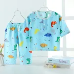 Novos pijamas infantis de verão, algodão e seda — foto 5