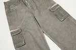 Driedimensionaal gesneden, gewassen, dirty mud baggy jeans met wijde pijpen voor een relaxte, stijlvolle look. — foto 17