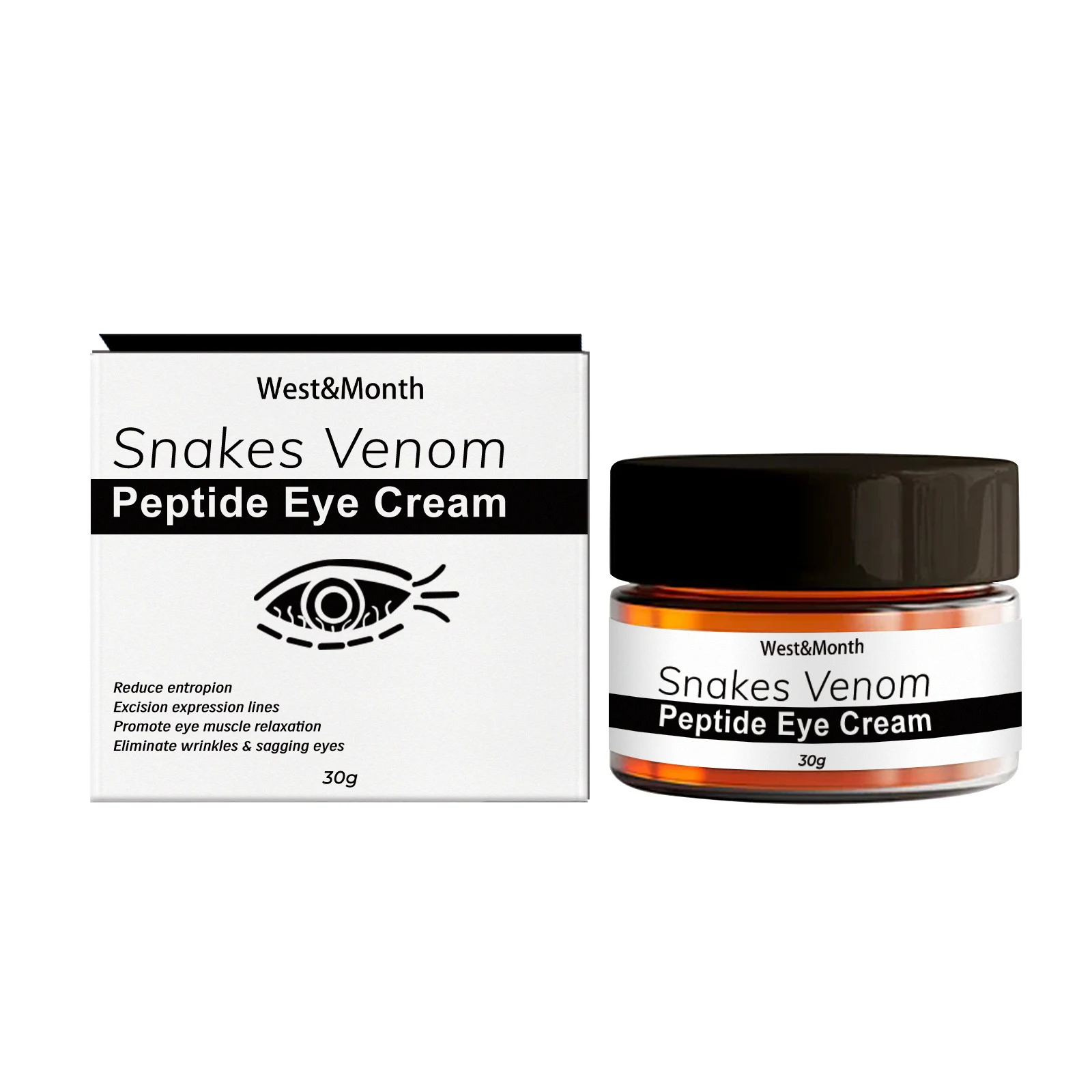Title 2, Snake Venom Peptide Eye Cream Lightens Eye Bags...