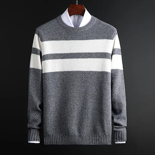 Title 3, Korean Casual Knitwear Pullover Bottoming Shirt...