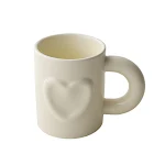 Cream Mint Girl Cute Milk Breakfast Ceramic Mug, perfect for milk or other beverages. Cute and adorable design, ideal fo — photo 3