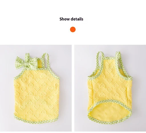 Title 13, Heart Relief Texture Bow Suspenders Vest for Sm...