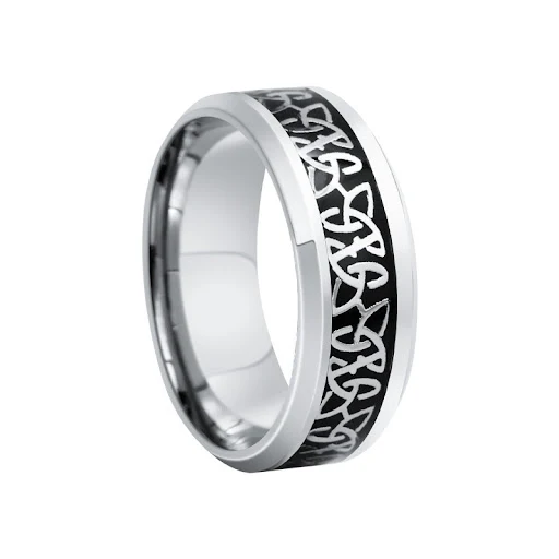 Title 4, Anel masculino de aço titânio de 8mm – Elegânci...