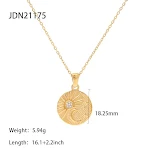 Colar feminino vintage minoria francesa de flores de cânhamo com corrente de aço titânio, elegante e atemporal. — foto 14