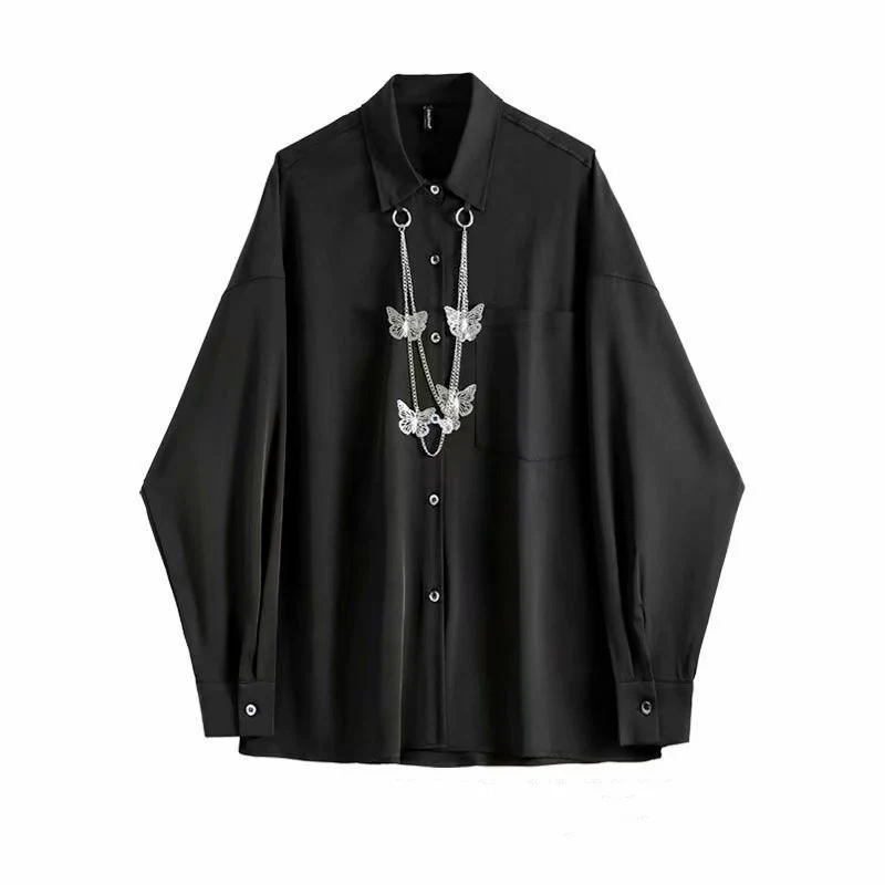 Retro Slant Placket Long Sleeve Shirt Men's Design Stylish and Comfortable Perfect for Everyday Wear or Special Occasion — photo 3