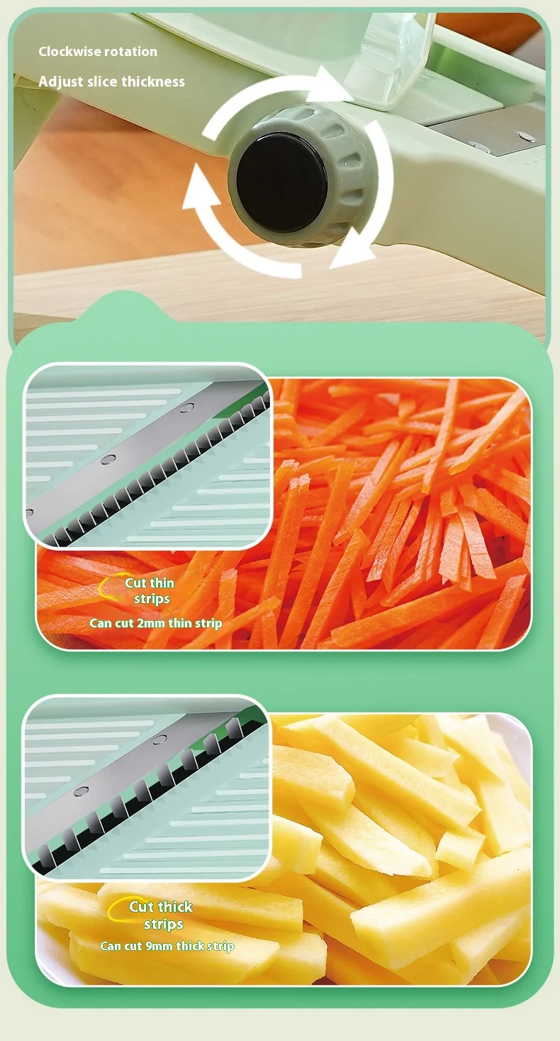 Title 6, Multifunctional Vegetable Cutting Potato Slicer...
