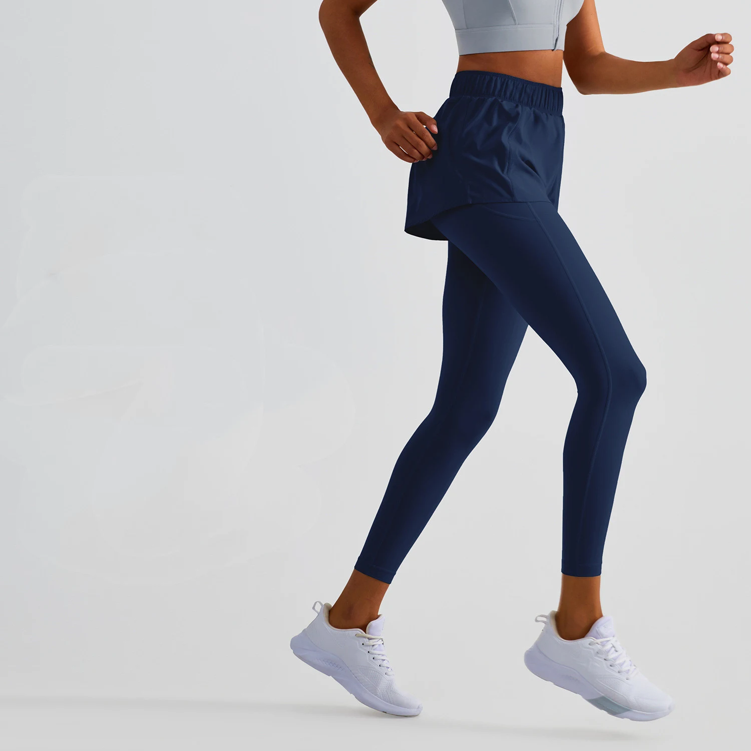 Title 4, Womens Fake Two Piece Sports Pants Running Fit...