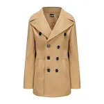 Men's mid-length long sleeve woolen coat provides warmth and style this winter. This elegant coat is perfect for both fo — photo 24
