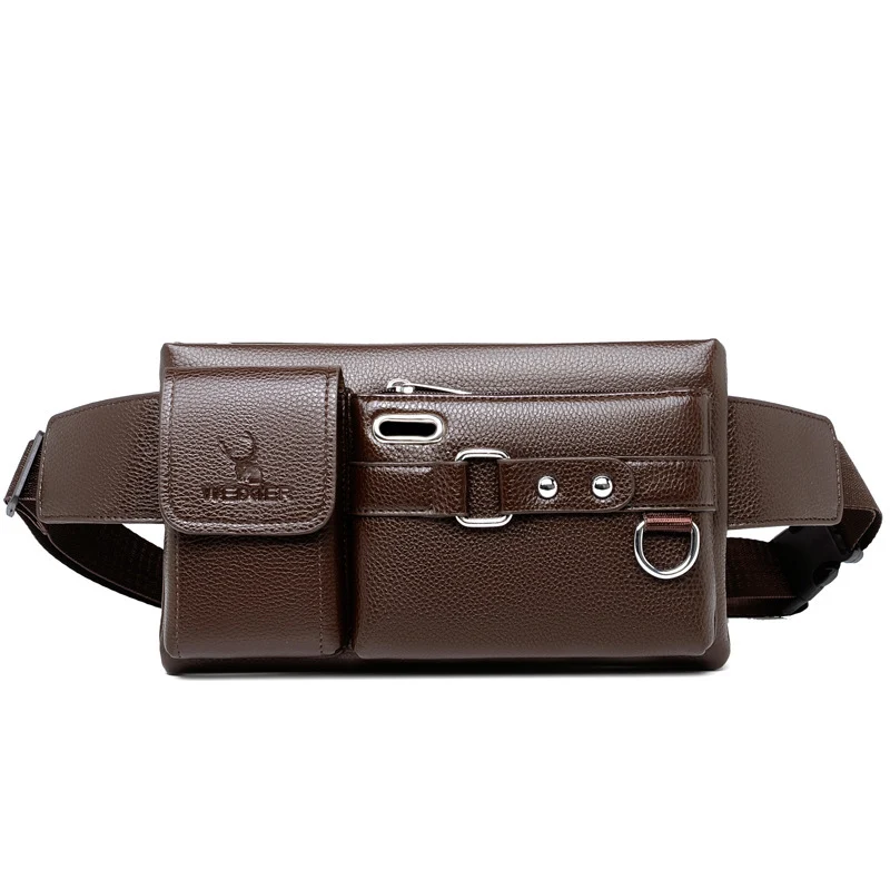 Bolsa Mensageiro PU Multifuncional para Viagens ao Ar Livre e Ciclismo, Cintura, Resistente à Água, Amplo Espaço Interno. — foto 3