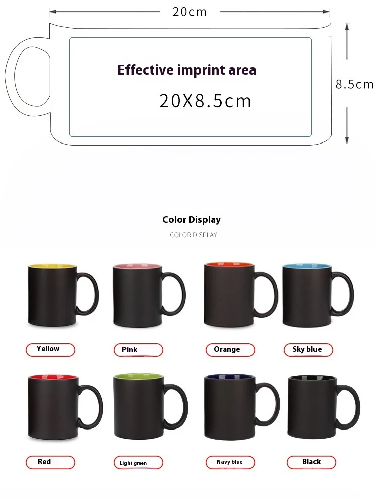 Title 9, Round Handle Ceramic Color Changing Heat Transf...