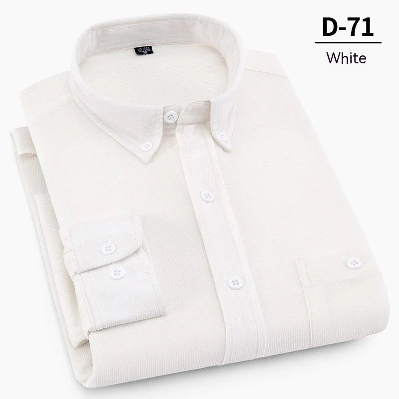 Men's Fashion Solid Color Corduroy Shirt. Experience comfort and style with this versatile shirt, perfect for casual or — photo 1