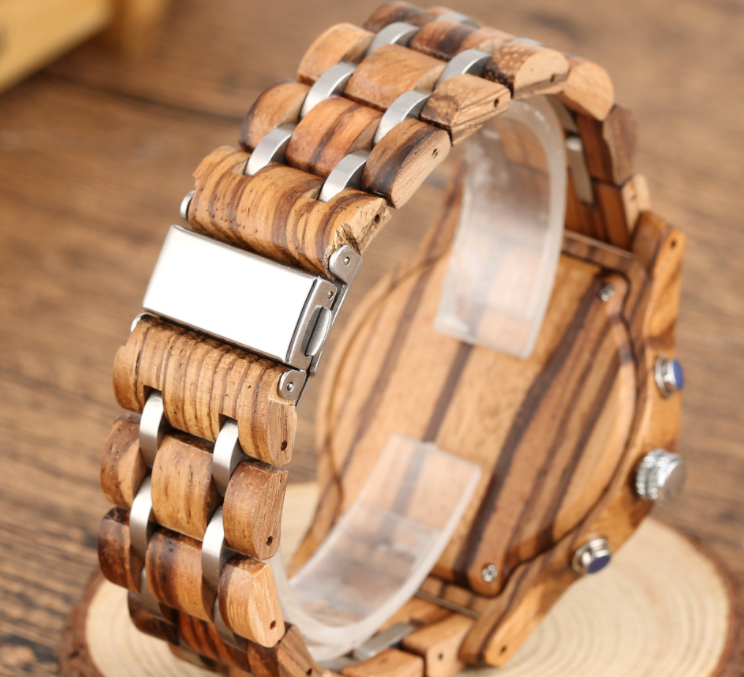 Reloj de cuarzo de madera para parejas Elegante y a la moda Diseño natural y duradero Perfecto para regalo Con estilo y funcional — foto 2