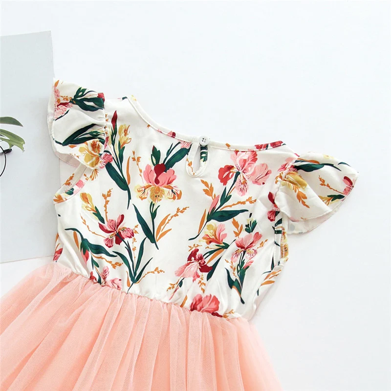 Mädchen Blumen Prinzessin Kleid im europäischen und amerikanischen Stil Festliche Eleganz Perfekt für Hochzeiten Feiern Geburtstag Bezauberndes Design — foto 1