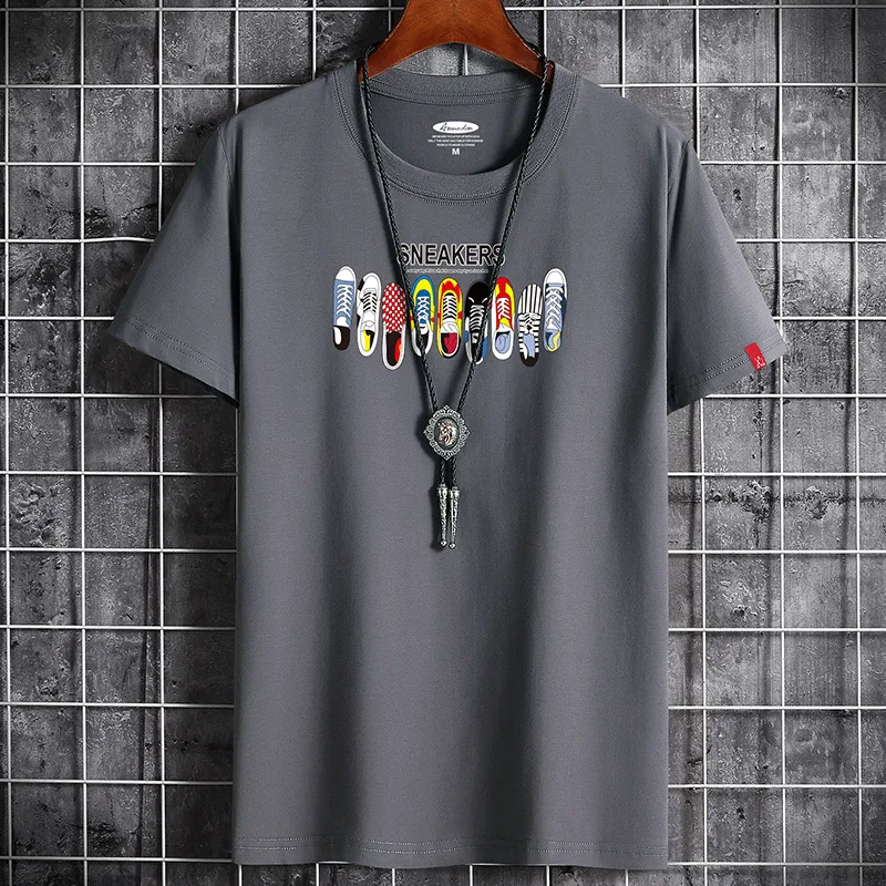 Title 1, Mens Round Neck Cotton Loose Large Size Hong K...