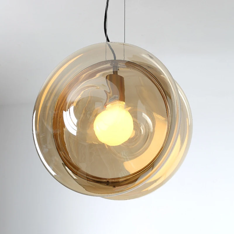 Title 3, Simple Bedside Nordic Macaron Glass Art Chandel...