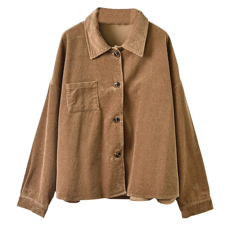 Title 8, Womens Loose Retro Nostalgic Corduroy Coat, pe...