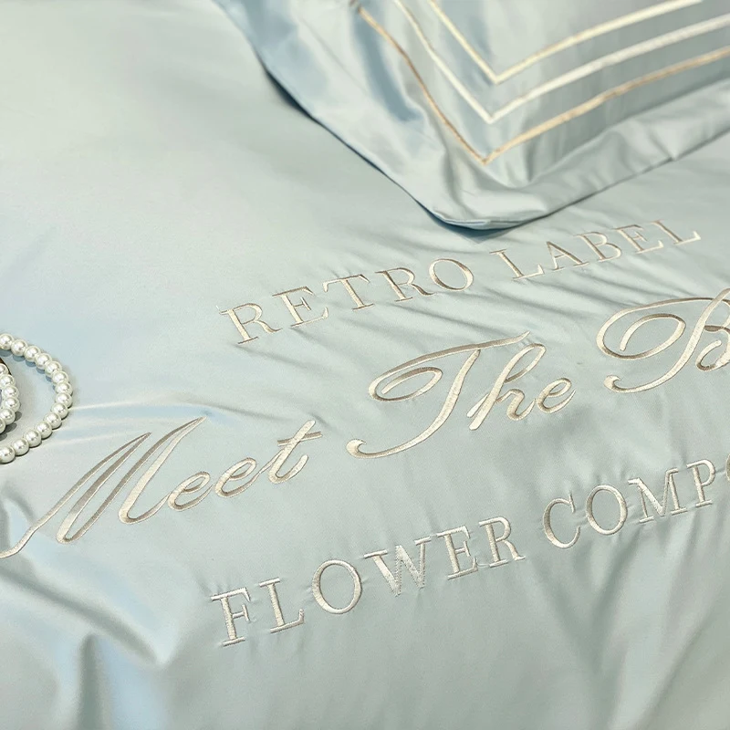 Title 14, Embroidered Tencel Quilt Cover Set, Four-Piece,...