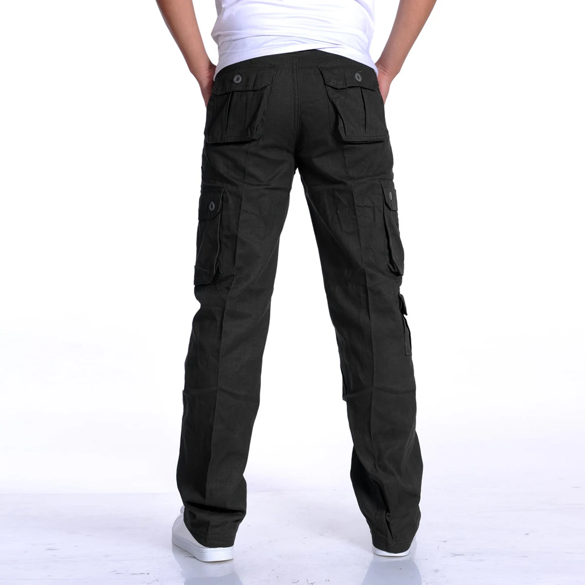 Title 4, Mens Casual Sports Multi-pocket Loose Long Pan...