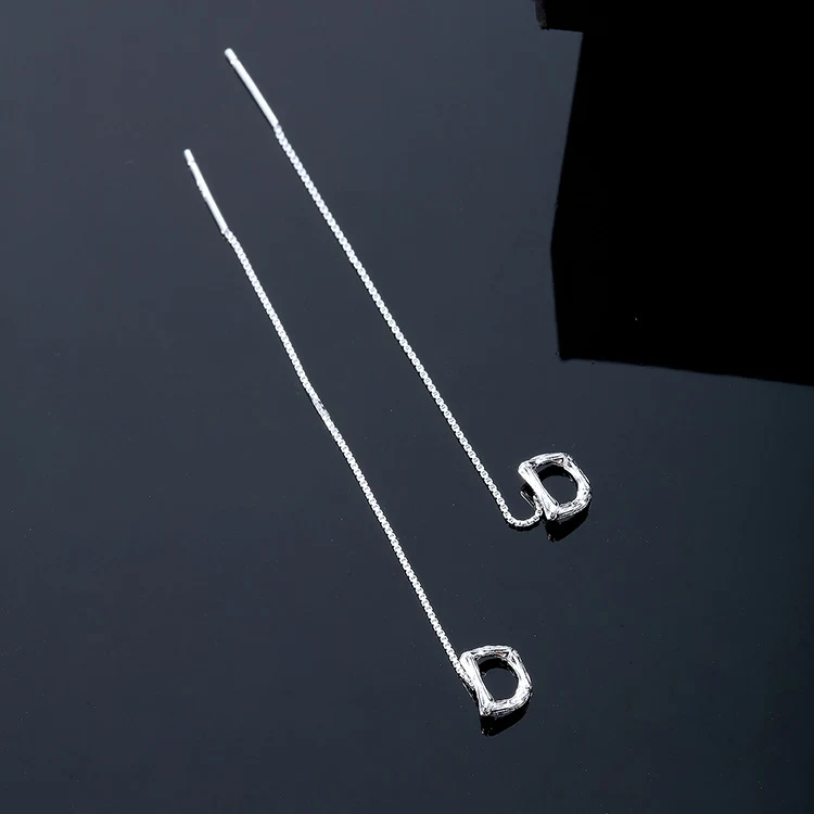 Title 12, Pendientes de plata de ley 925 con 26 letras, p...