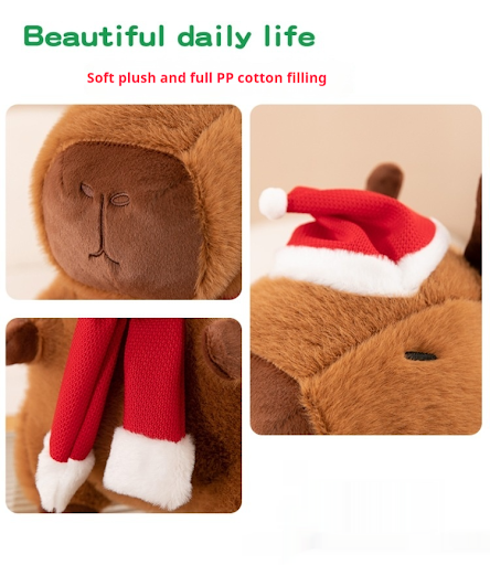 Title 6, New Capybara Doll Christmas Plush Toy Perfect G...