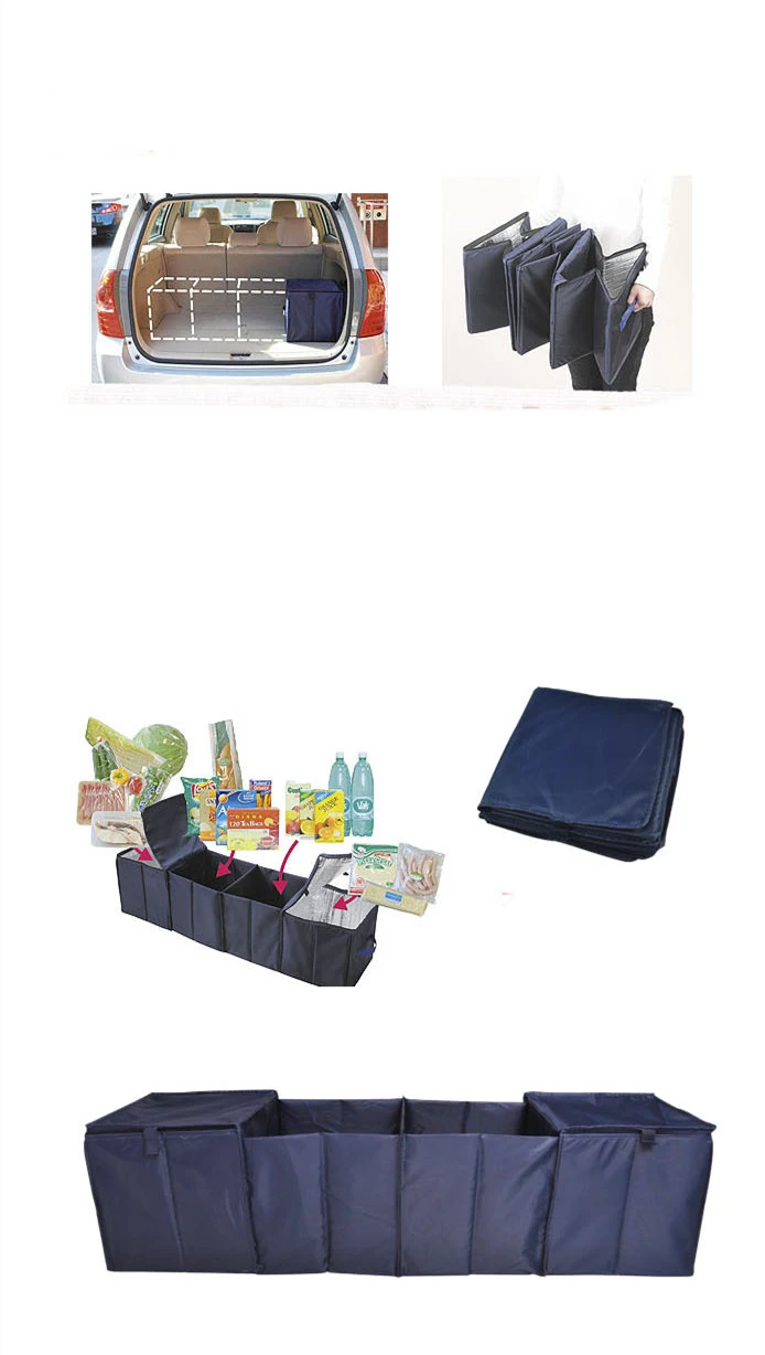 4 Compartments Foldable Multipurpose Car Storage Box Keep your car organized and maximize space with this convenient sto — photo 1