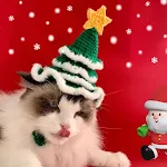 Pet Christmas hat Cat handmade 3D wool Christmas hat Dog headwear Birthday photo Cute jewelry Christmas tree — photo 1