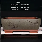 Maceta rectangular de arena púrpura Embellece tu jardín con esta maceta elegante y duradera. Ideal para flores, plantas y decoración. — foto 3