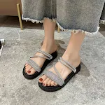 Women's Summer Fairy Style Rhinestone Two-way Sandals offer comfort and elegance. Perfect for a magical summer look and — photo 18