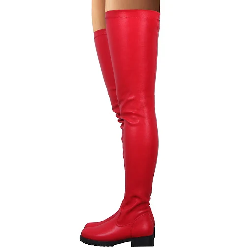 Title 7, Ladies Long Elastic PU Women Boots offer comfor...