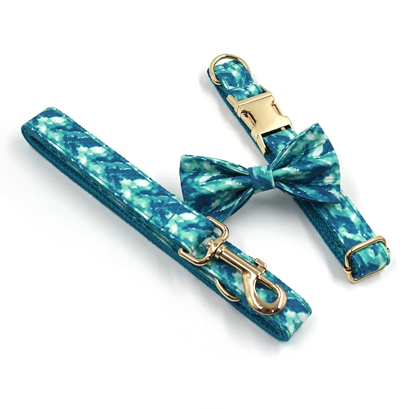 Pet Collar Leash and Bow Set, a stylish and safe choice for dog walks, this adjustable and comfortable set ensures your — photo 1