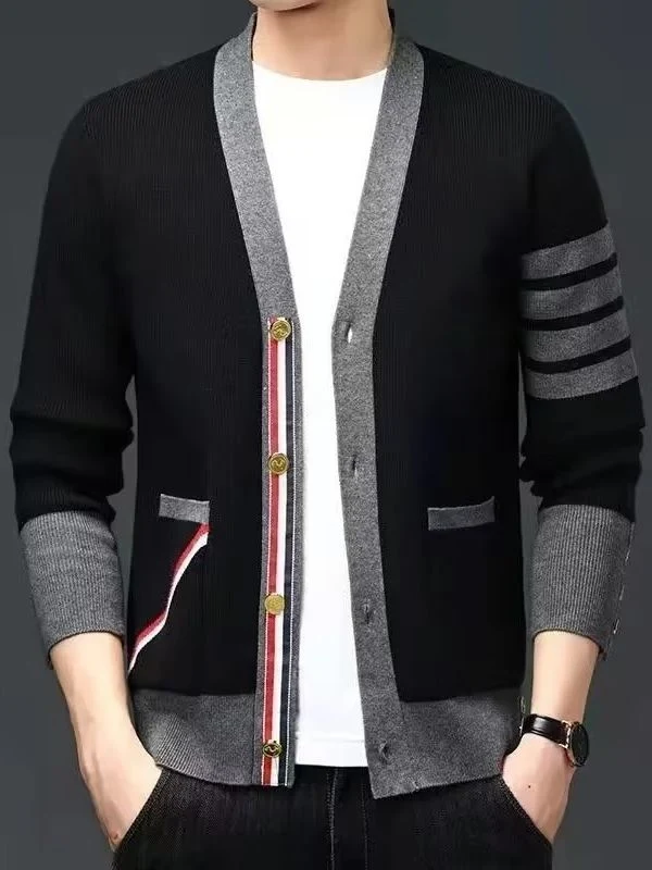 Title 6, Korean Fashion Knitted Cardigan V-neck Coat for...