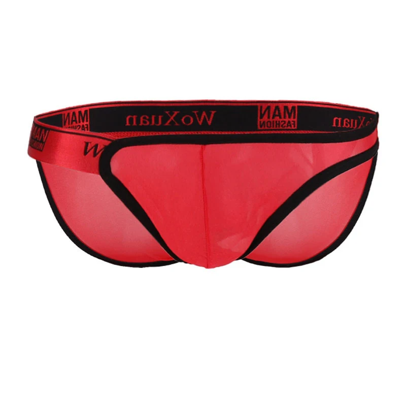 Slip triangolari uomo in seta di ghiaccio lucida, biancheria intima in filo di vetro, freschi e confortevoli per l'estate. — foto 7