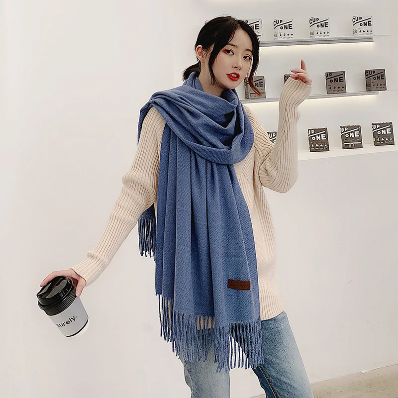 Title 14, Sciarpa da donna in cashmere di cotone ispessit...